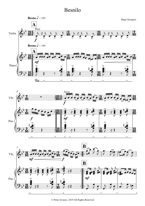 Besnilo - Full Score